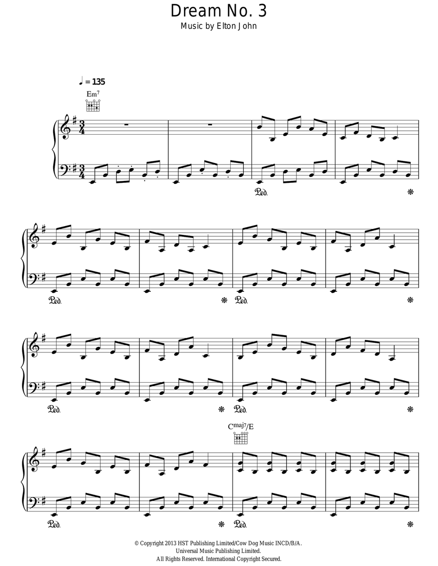 Dream #3 (Instrumental) Dream #3 (Instrumental) Piano Solo scores gallery preview page 1