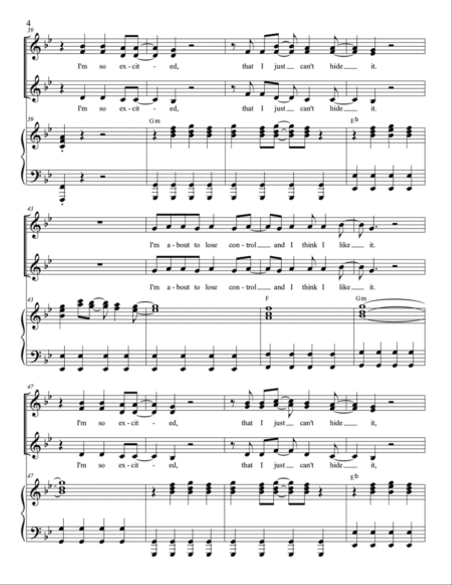 I'm So Excited SSA scores gallery preview page 5