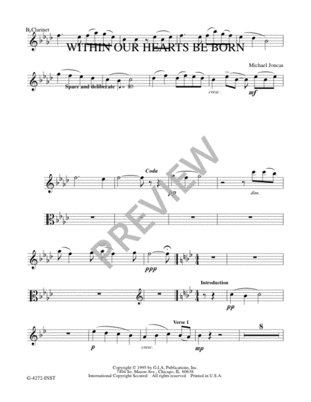 Within Our Hearts Be Born - Instrument edition