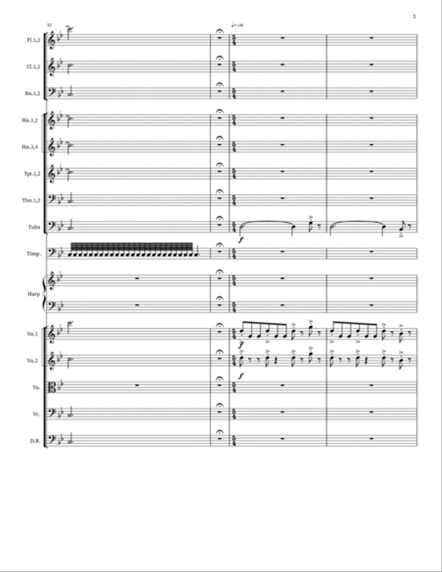 Symphony in G minor Full Orchestra scores gallery preview page 5