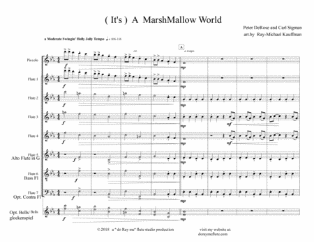 ( it's a ) A Marshmallow World - for flute choir / ensemble with optional bells / glockenspiel - 2018 Holiday Contest Entry image number null