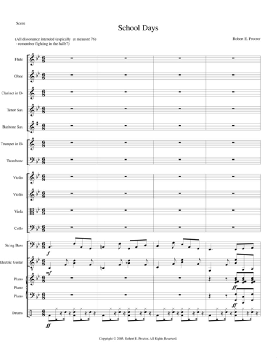 School Days String Orchestra scores gallery preview page 1