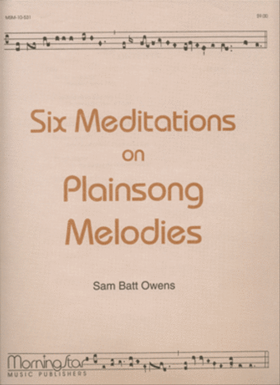 Six Meditations on Plainsong Melodies Organ scores gallery preview page 1