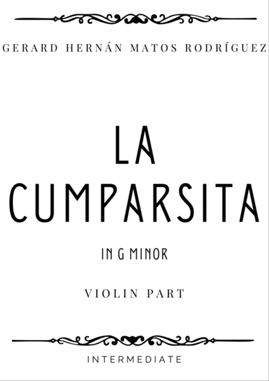 Matos Rodríguez - La Cumparsita in G Minor - Intermediate Violin Solo scores gallery preview page 5