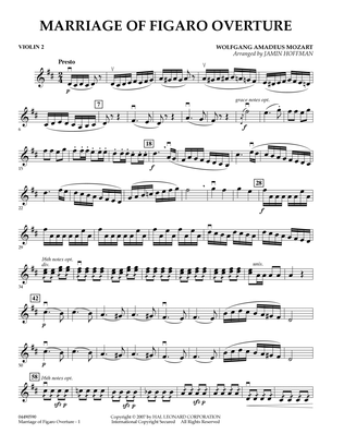 Overture to Marriage of Figaro - Violin 2