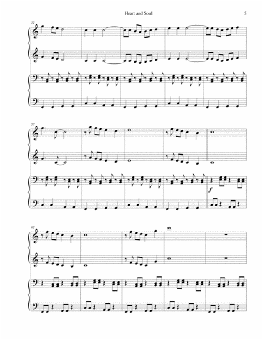 Heart And Soul Piano scores gallery preview page 5