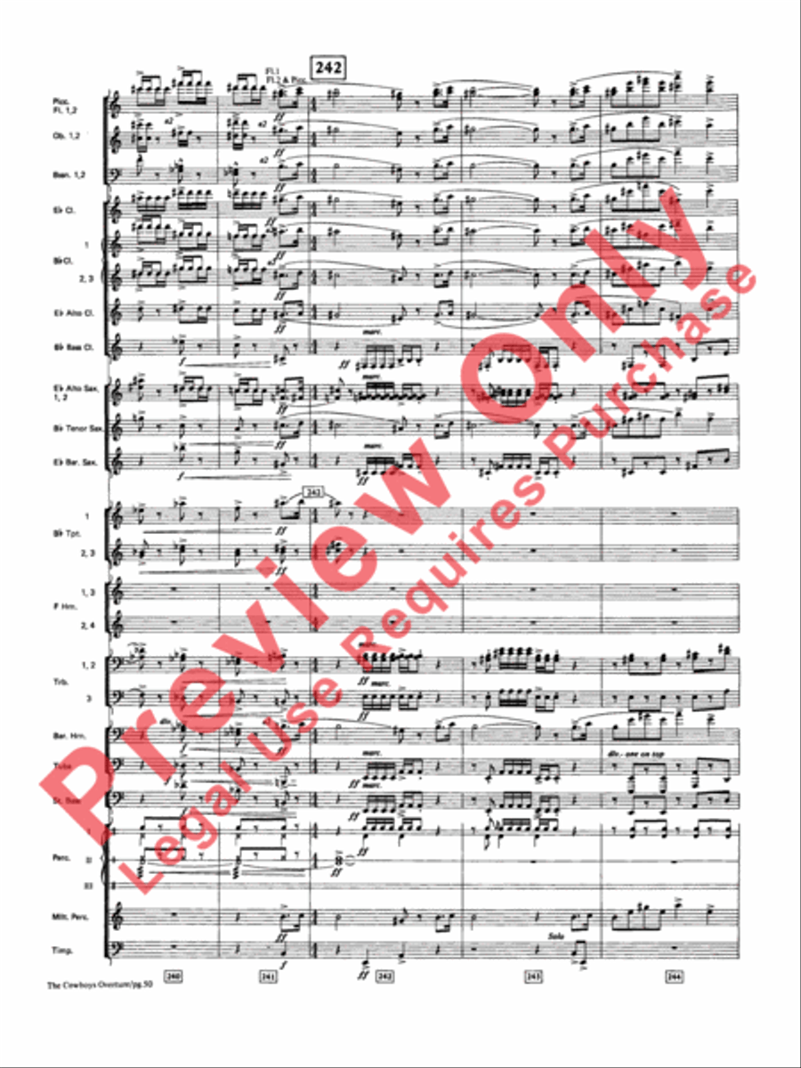 The Cowboys Concert Band scores gallery preview page 51