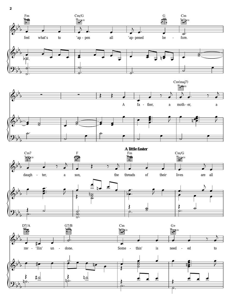 Prologue / Chim Chim Cher-ee Piano, Vocal, Guitar scores gallery preview page 2