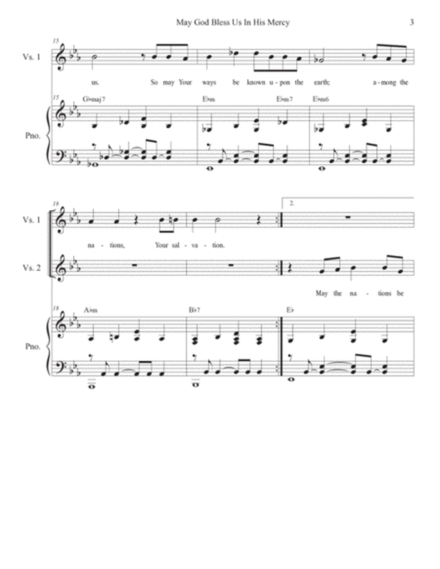May God Bless Us In His Mercy (Psalm 67) (SATB) image number null