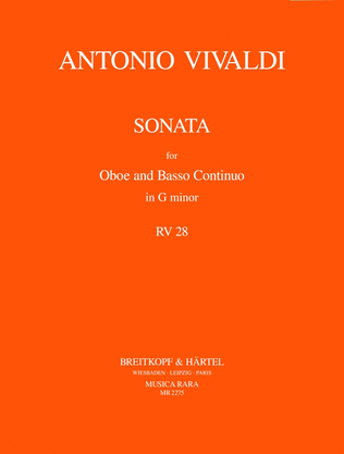 Book cover for Sonata in G minor RV 28