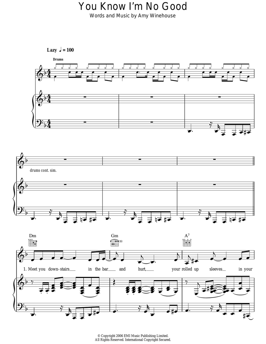 You Know I'm No Good Acoustic Guitar scores gallery preview page 1