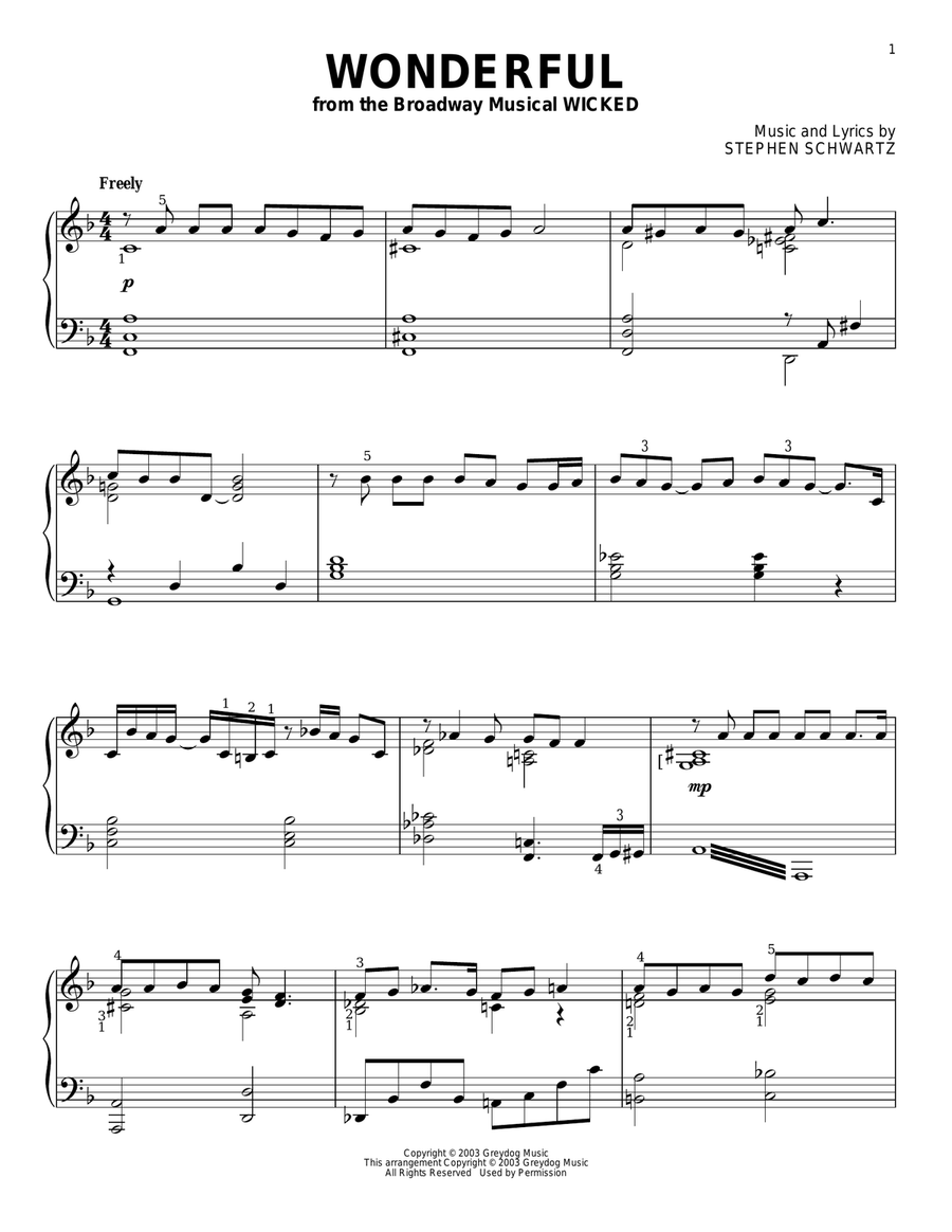 Wonderful (from Wicked)