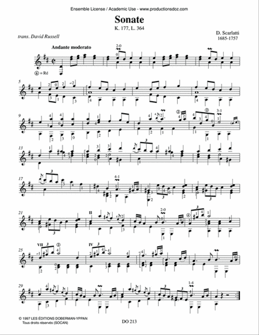 Six Sonates Classical Guitar scores gallery preview page 2
