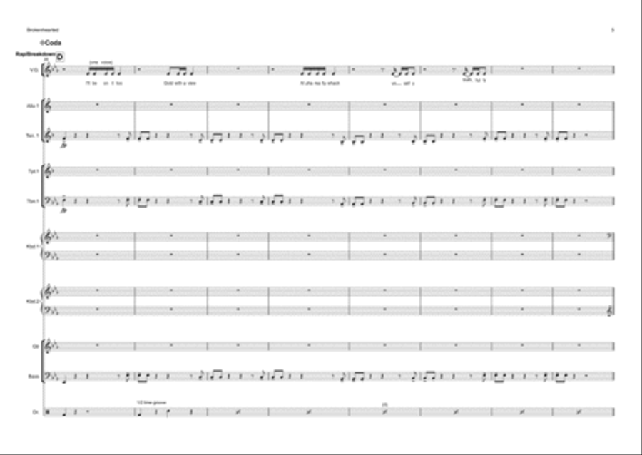 Brokenhearted Brokenhearted Tenor Saxophone scores gallery preview page 5