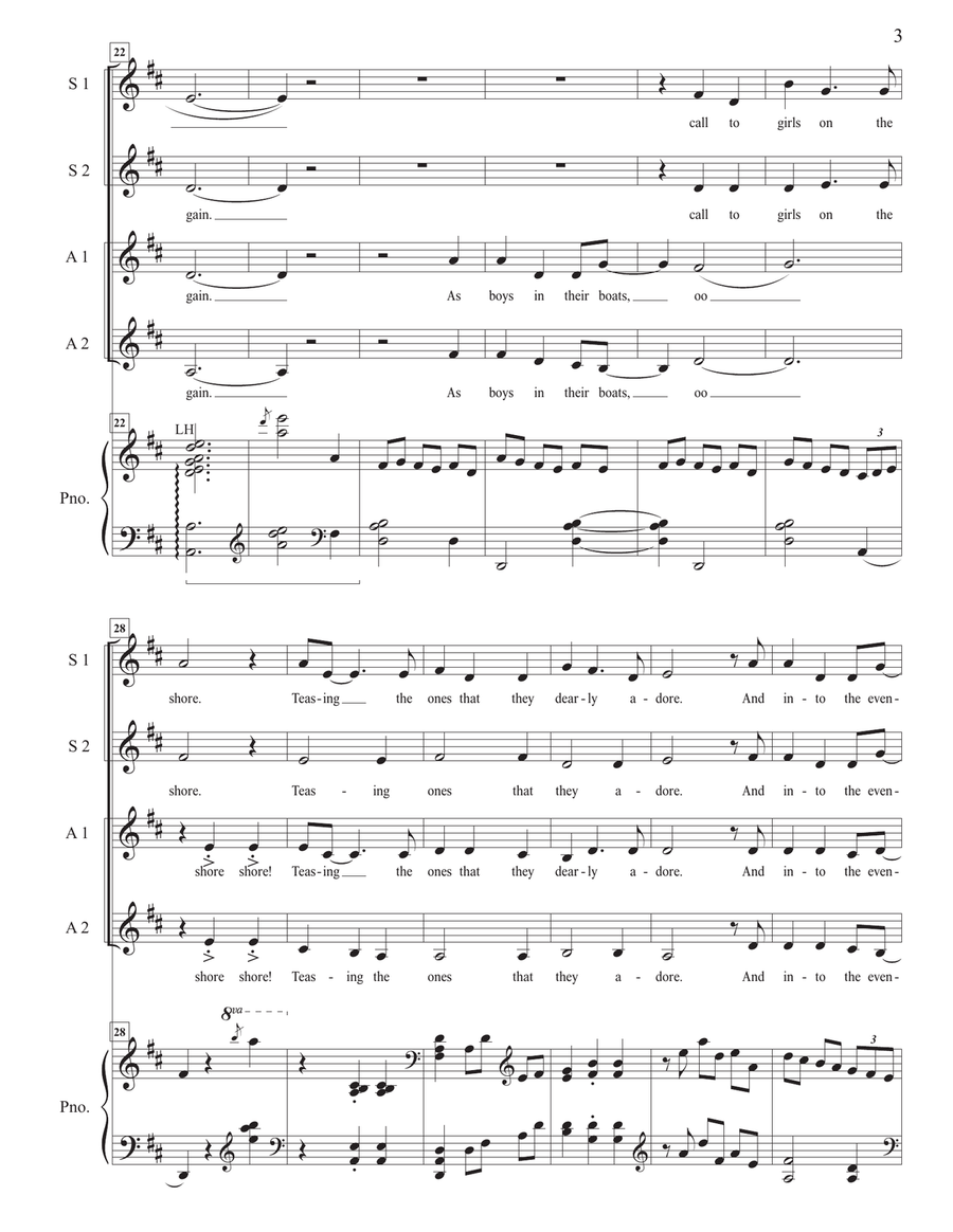 Song for the Mira SSAA scores gallery preview page 3