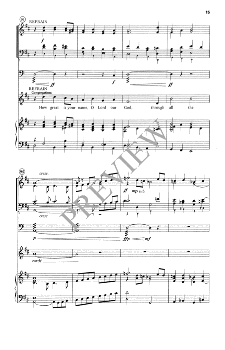 How Great Is Your Name 4-Part scores gallery preview page 16