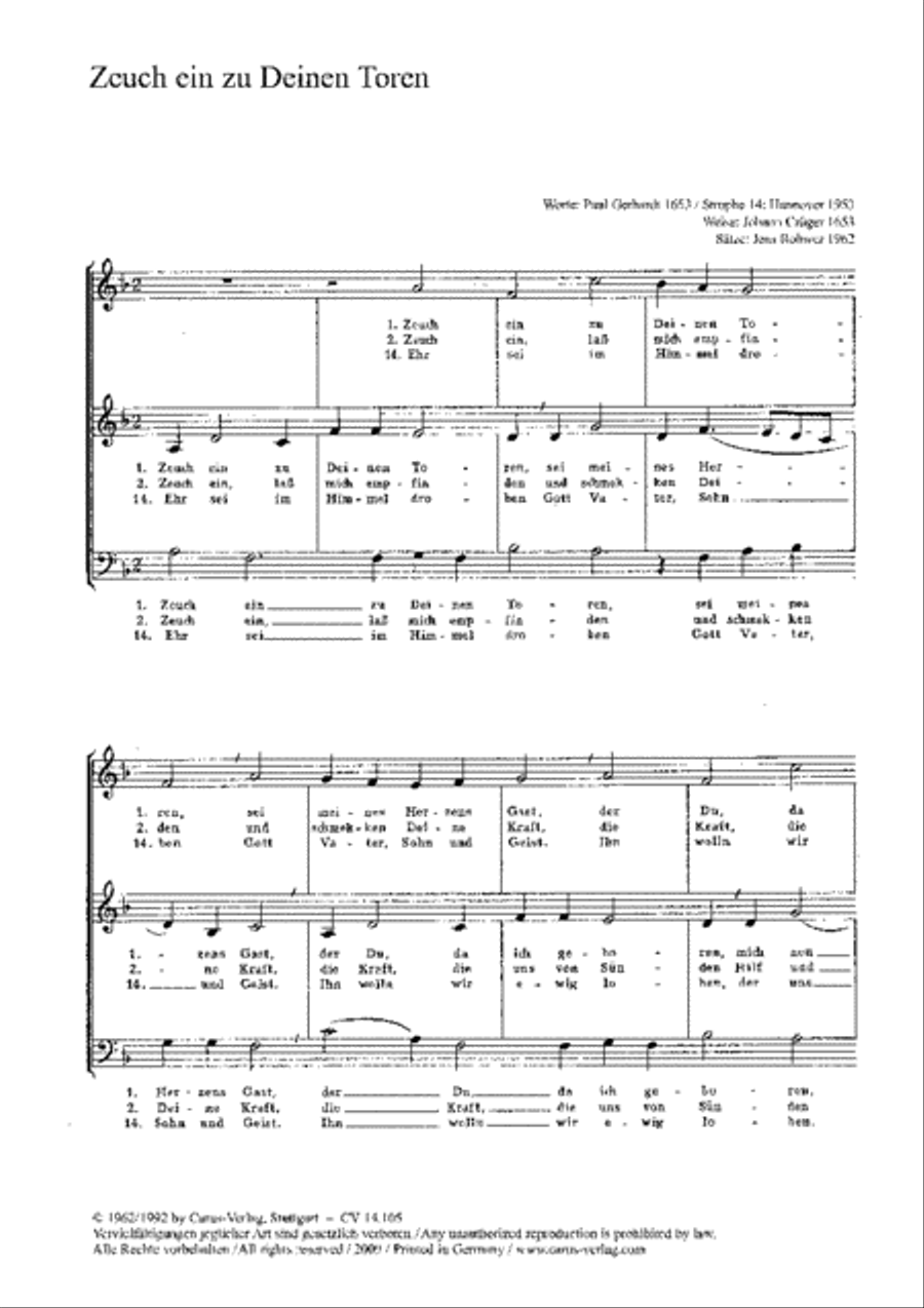 Zeuch ein zu deinen Toren SA scores gallery preview page 1