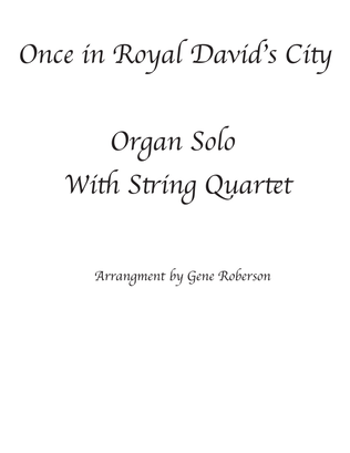 Once in Royal David's City Strings Organ piano