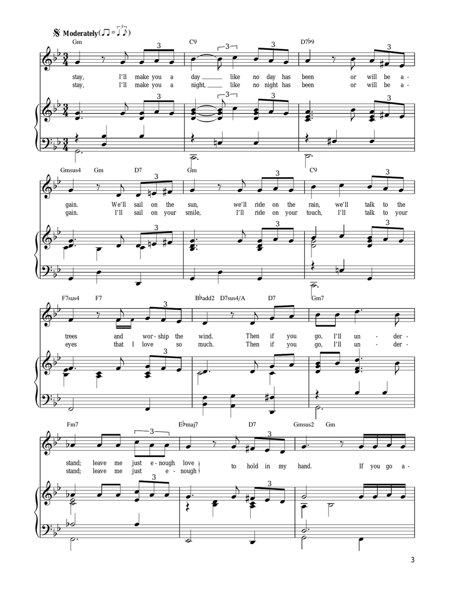 If You Go Away If You Go Away Guitar scores gallery preview page 3