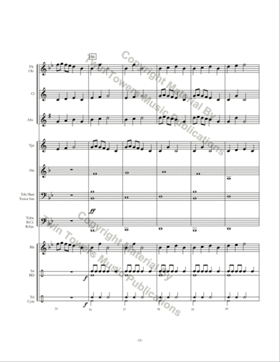 Surprise Variations Concert Band scores gallery preview page 12