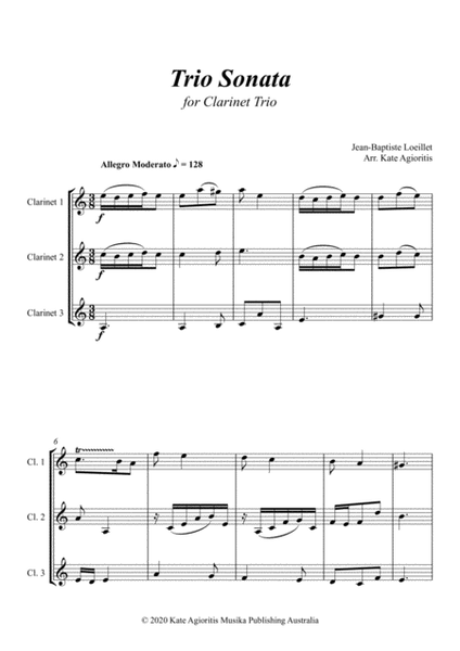Trio Sonata - Clarinet Trio image number null