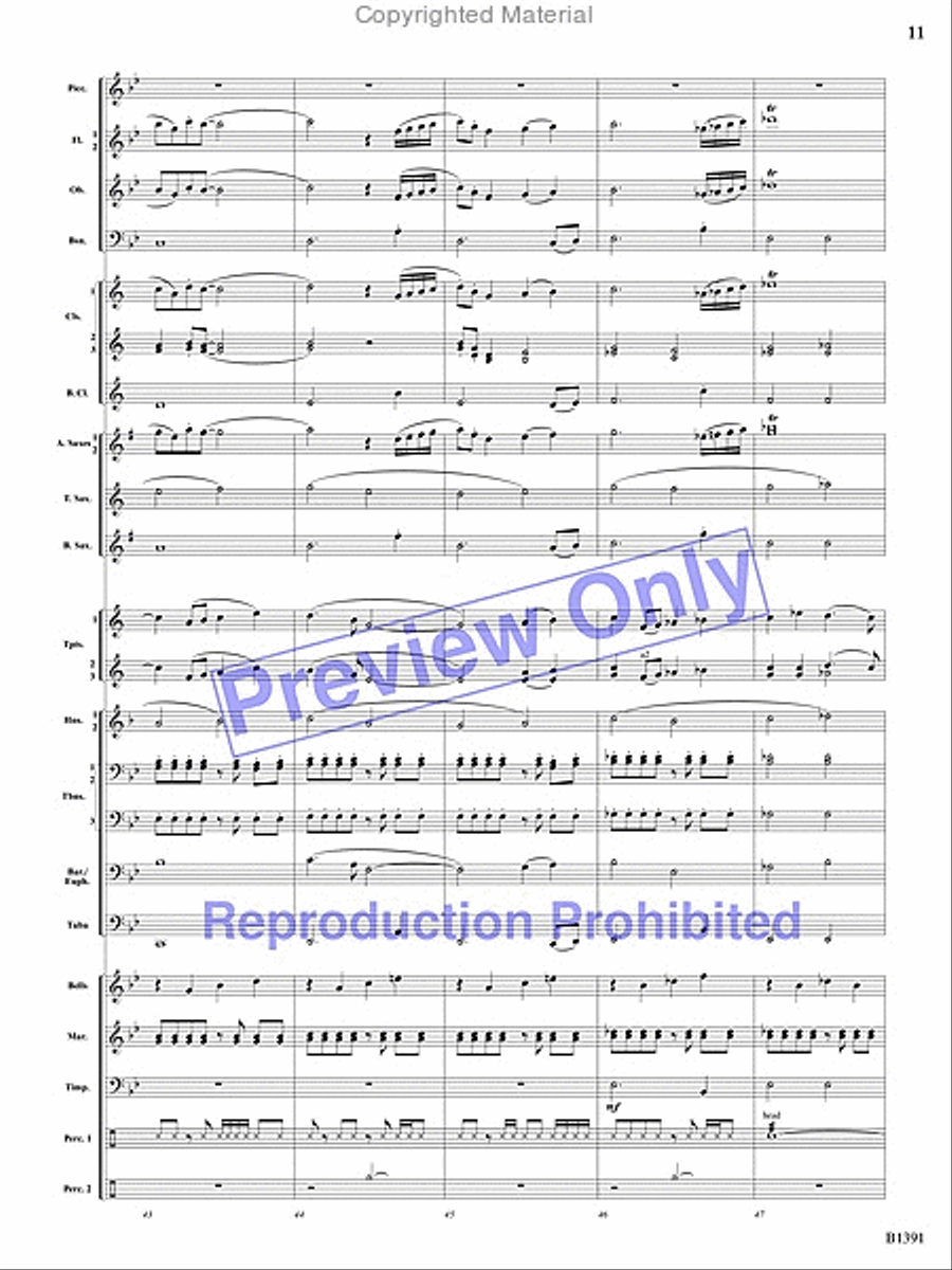 Sunburst Concert Band scores gallery preview page 44
