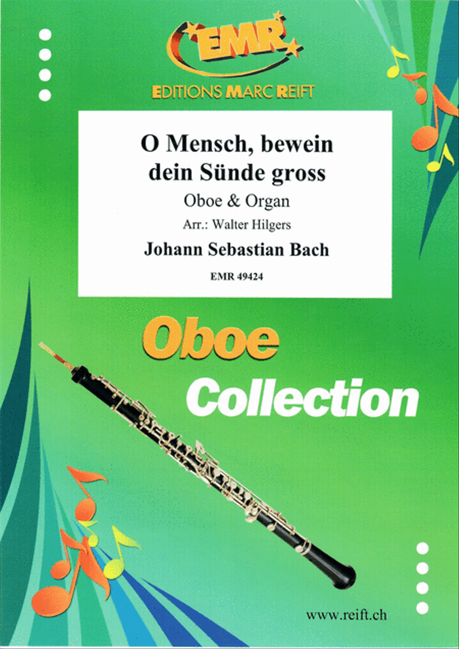O Mensch, bewein dein Sunde gross Oboe scores gallery preview page 1