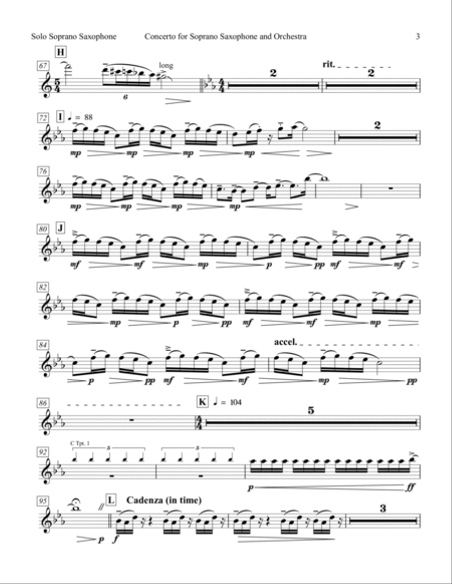 Concerto for Soprano Saxophone Soprano Saxophone scores gallery preview page 5