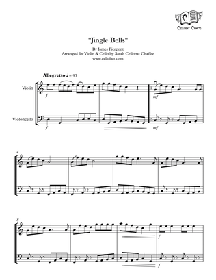 Book cover for Jingle Bells - Violin & Cello Duet - Traditional Christmas arr. Cellobat