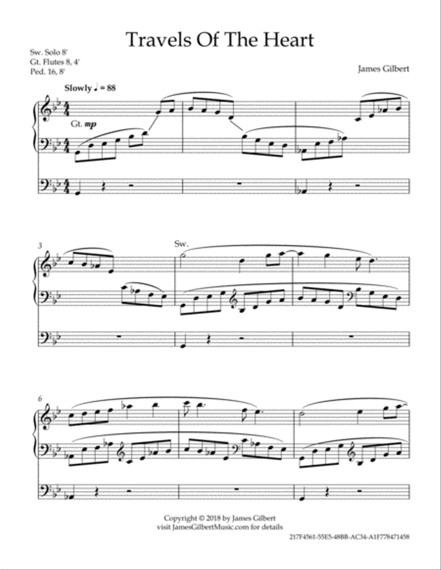 Travels Of The Heart Organ Solo scores gallery preview page 2