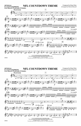 Book cover for NFL Countdown Theme: Optional Alto Sax
