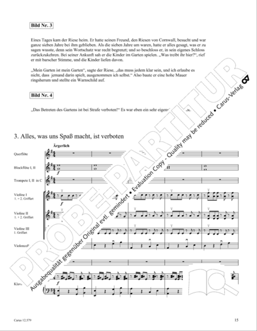 Der Garten des Riesen Der Garten des Riesen Children's Choir scores gallery preview page 20