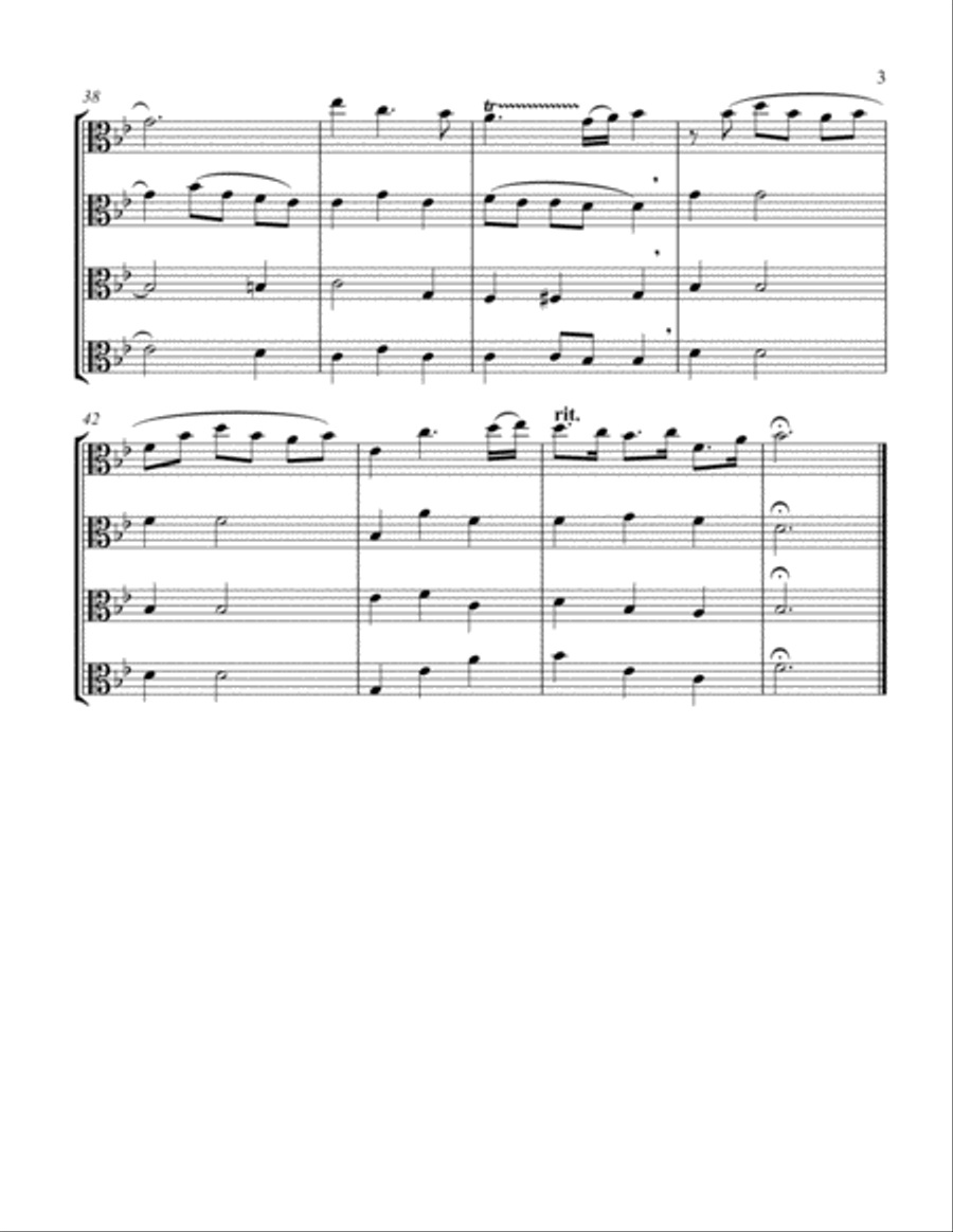 Bist Du Bei Mir (Viola Quartet) String Quartet scores gallery preview page 3