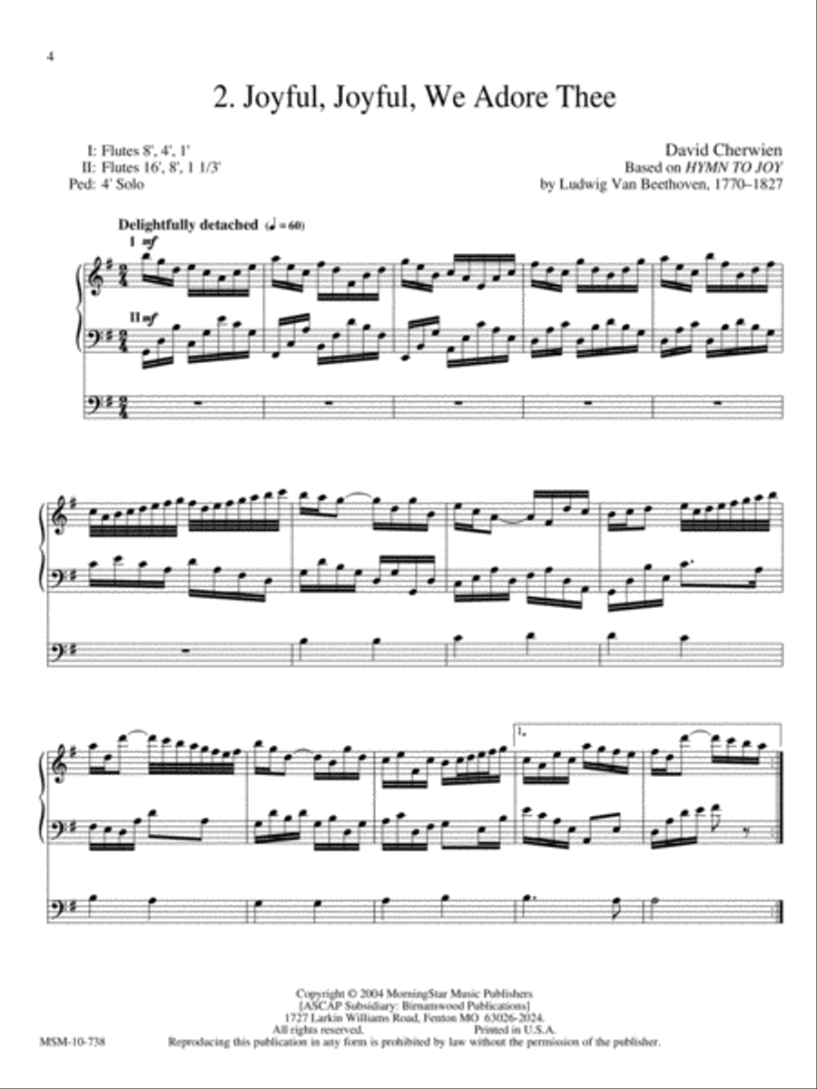 Joyful Praise: Three Hymn Settings for Organ Organ Solo scores gallery preview page 3