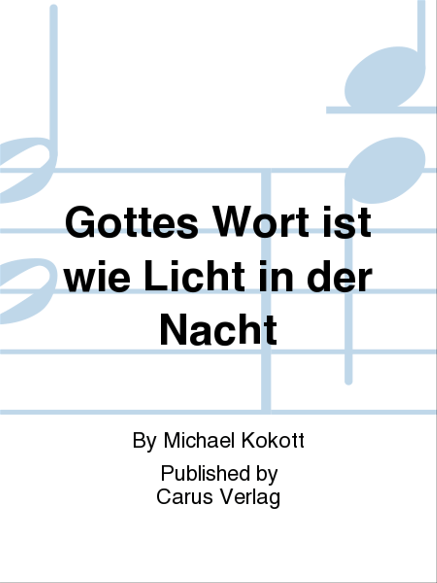 Gottes Wort ist wie Licht in der Nacht 3-Part scores gallery preview page 1