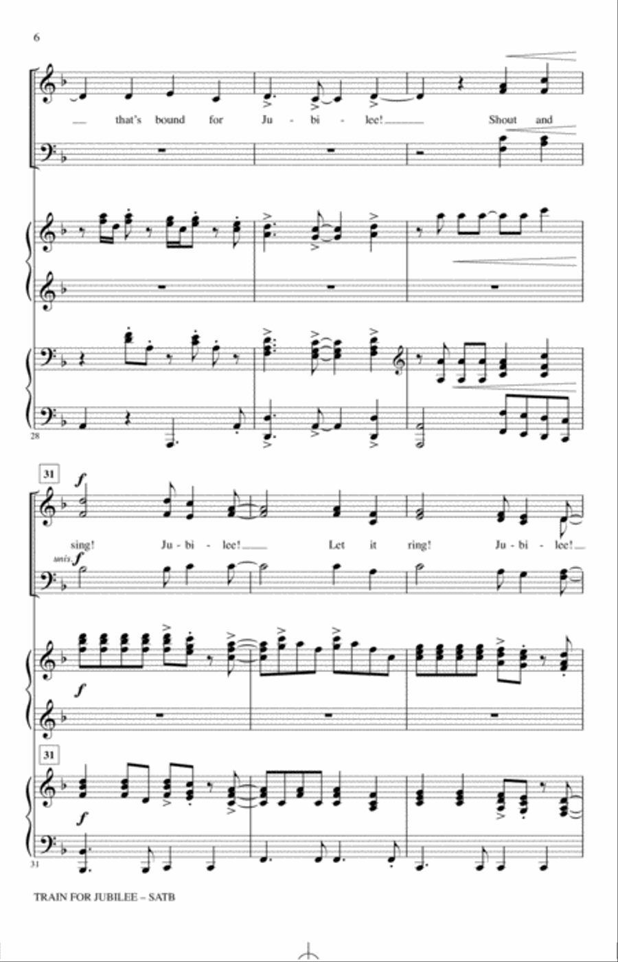 Train For Jubilee Train For Jubilee 4-Part scores gallery preview page 5