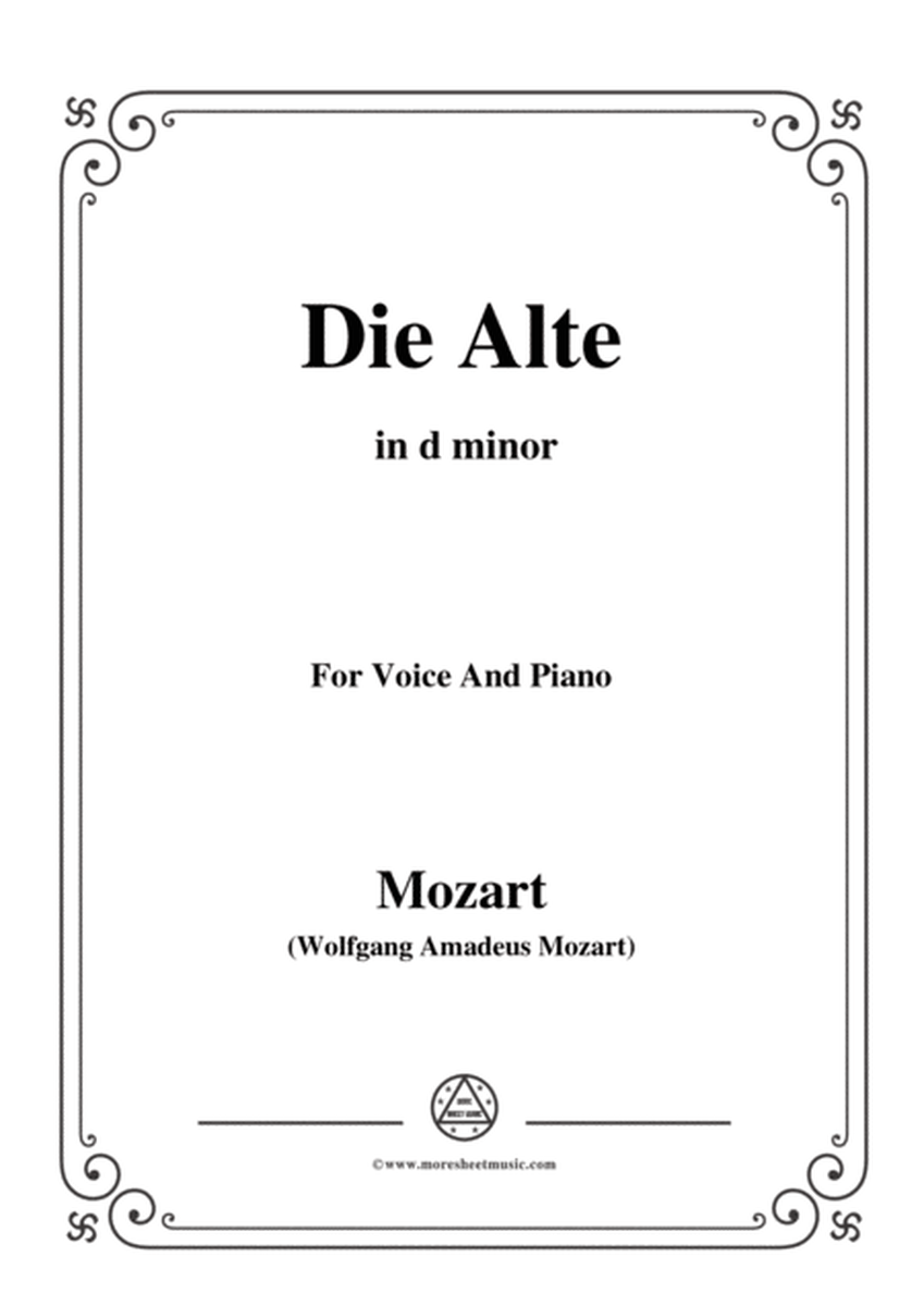 Mozart-Die alte,in d minor,for Voice and Piano image number null