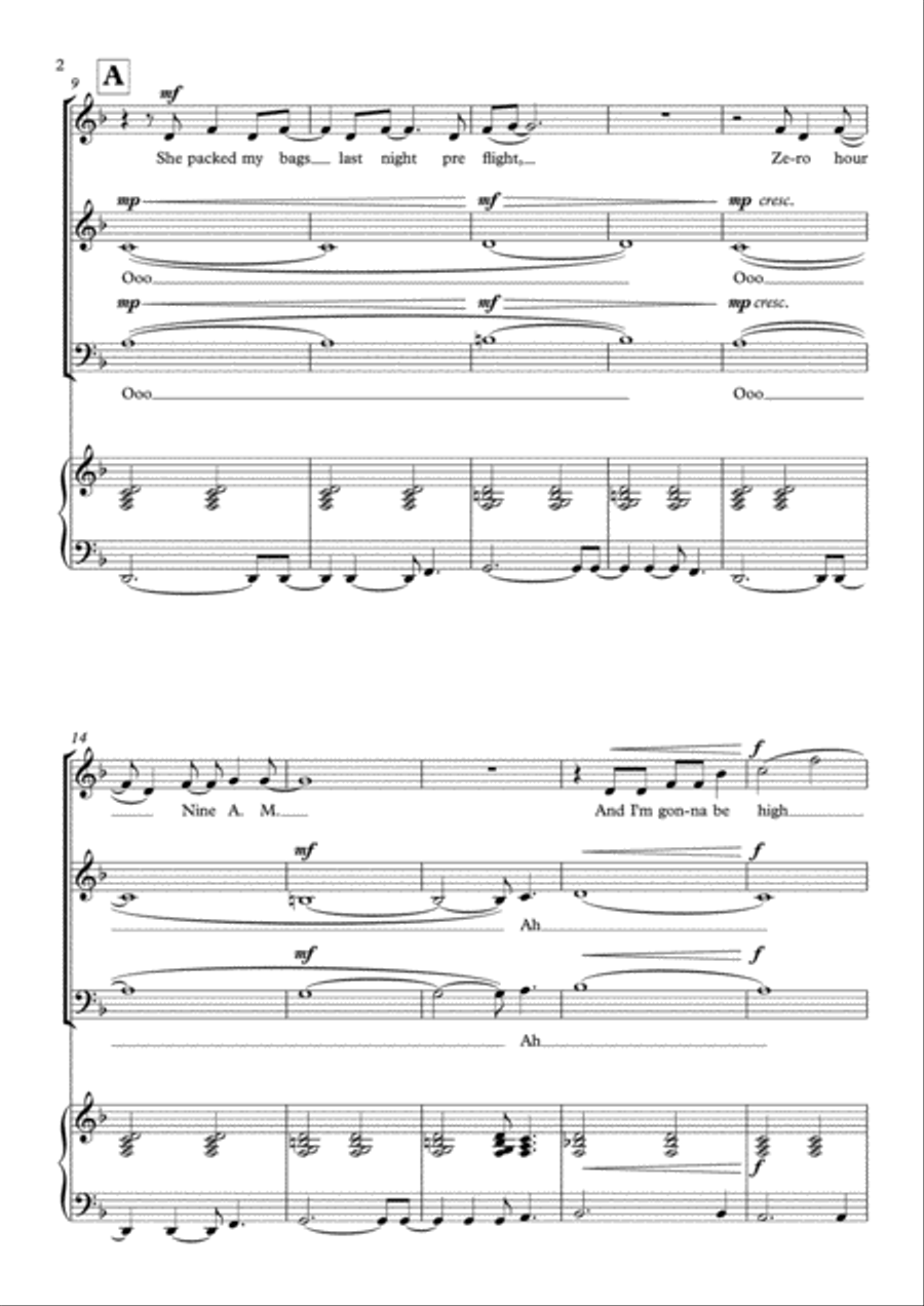 Rocket Man (i Think It's Gonna Be A Long Long Time) 3-Part scores gallery preview page 2
