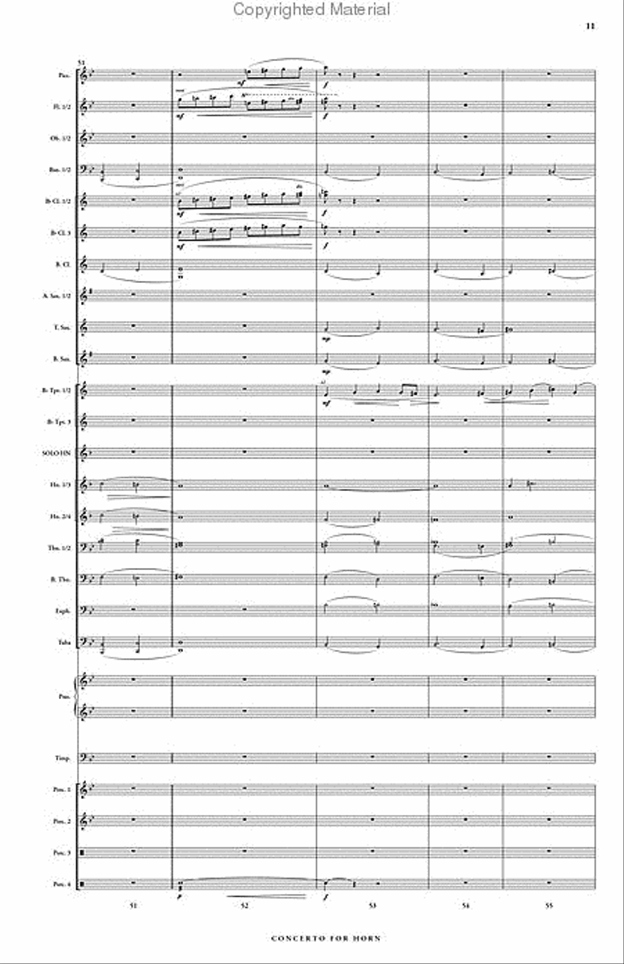 Concerto for Horn & Symphonic Band Concert Band scores gallery preview page 12