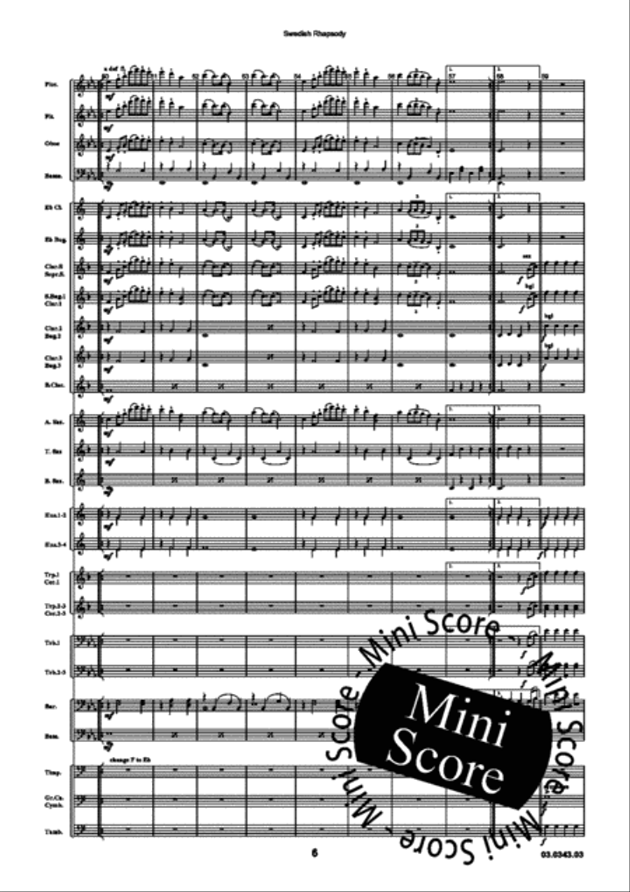 Swedish Rhapsody Concert Band scores gallery preview page 12