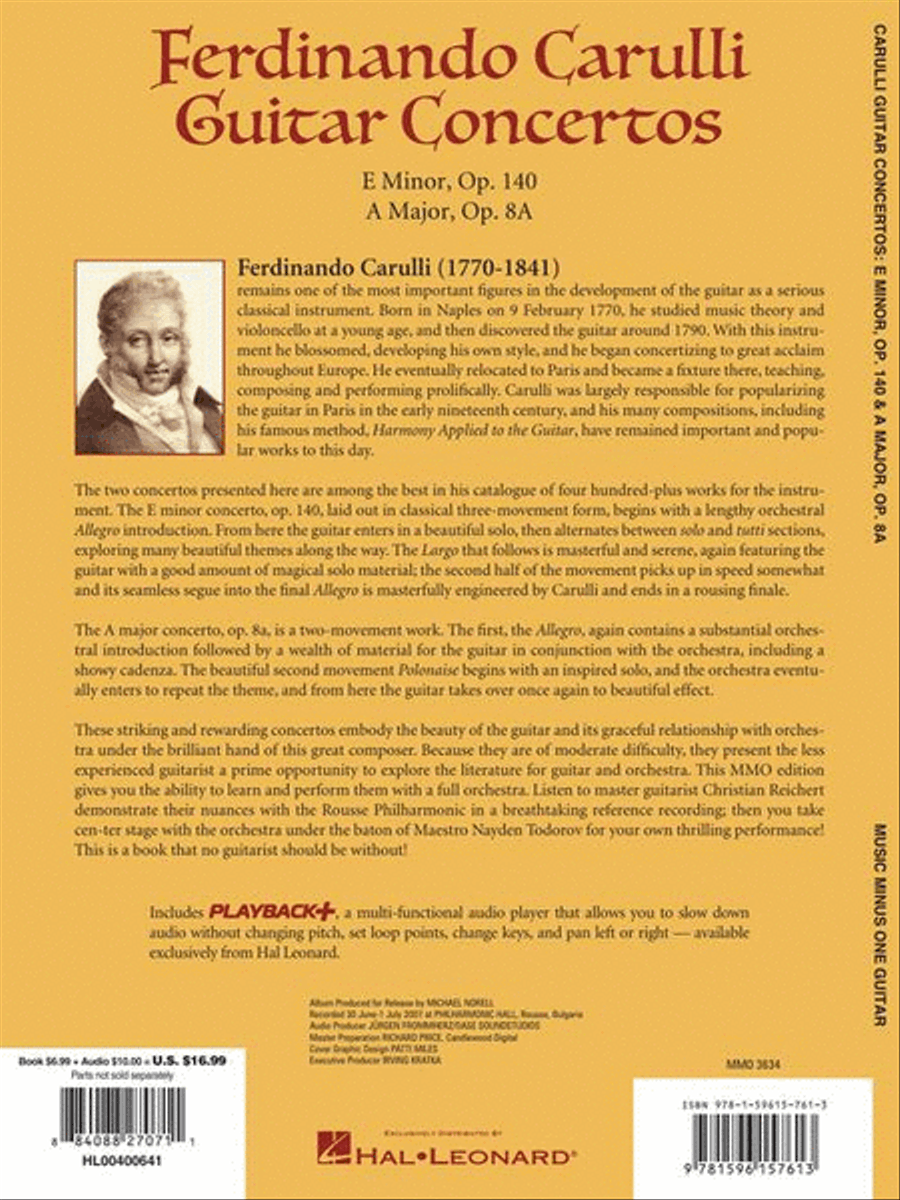 Carulli – Two Guitar Concerti (E Minor Op. 140 and A Major Op. 8a) Acoustic Guitar scores gallery preview page 6
