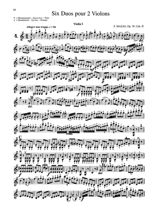 Book cover for Mazas: Six Duets, Op. 39 - Duet No. 4 (Violin I)