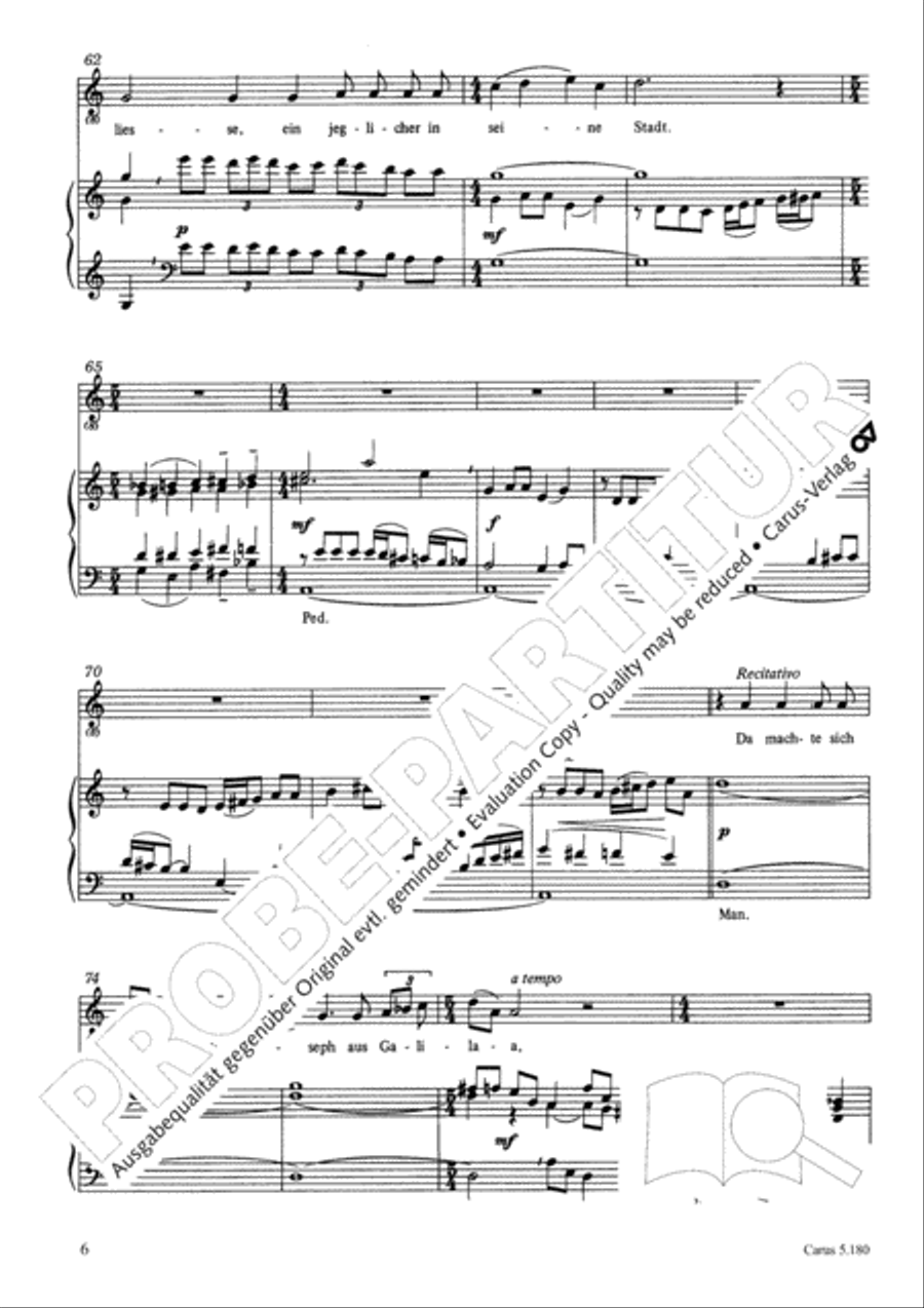 Das Weihnachtsevangelium Mezzo-Soprano Voice scores gallery preview page 7