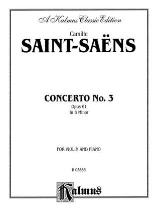 Book cover for Saint-Saëns: Violin Concerto No. 3 in B Minor, Op. 61