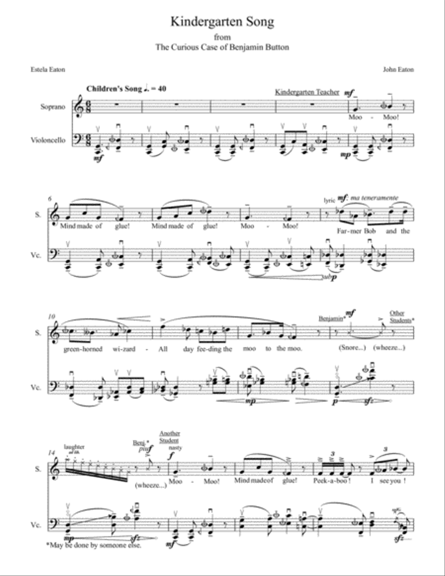 [Eaton] The Curious Case of Benjamin Button - Three Arias Small Ensemble scores gallery preview page 3
