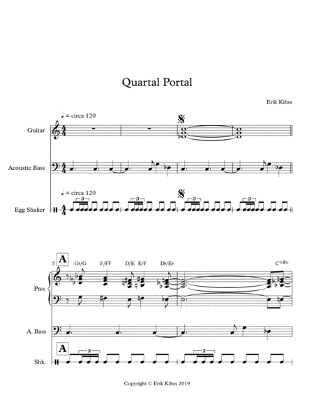 Quartal Portal - for Jazz Combo (tnr sx-gtr-pno-bs-perc) image number null