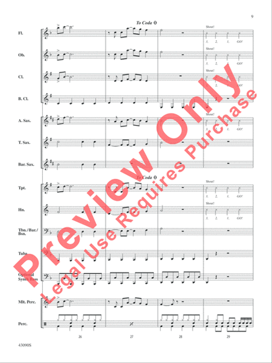 Everything Is Awesome (Awesome Remixxx!!!) (from The Lego Movie) Concert Band scores gallery preview page 9