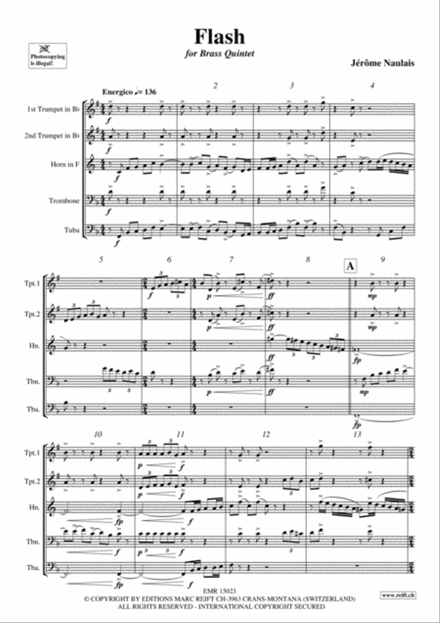 Flash Brass Quintet scores gallery preview page 3