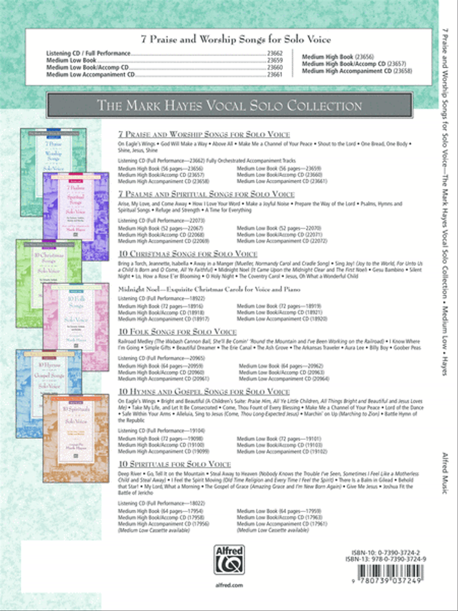 The Mark Hayes Vocal Solo Collection -- 7 Praise and Worship Songs for Solo Voice Voice Solo scores gallery preview page 2