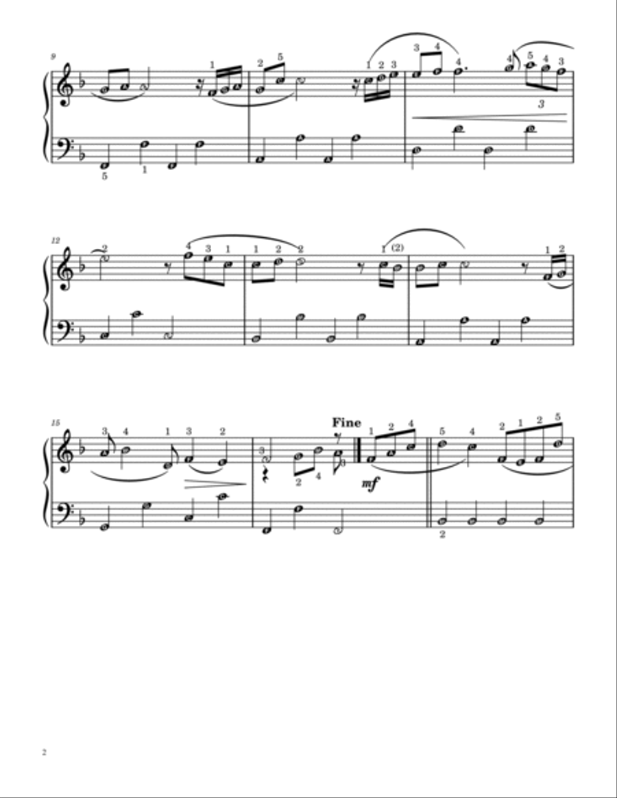 EASY Kiss the Rain for Grade 1 Piano Solo in F major for Self Learning Series Easy Piano scores gallery preview page 2